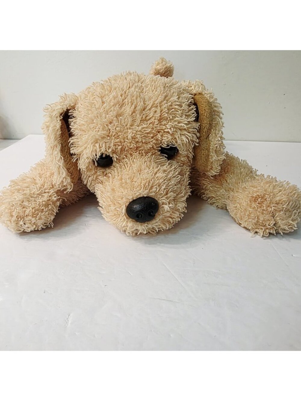 TY Classic NIPSEY Golden Brown Collar Puppy Dog 15" Plush Stuffed Animal